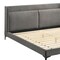 Armen Living Legend Gray Fabric Eastern King Platform Bed with Black Metal Legs LCLEBDCHKG - alternate 4